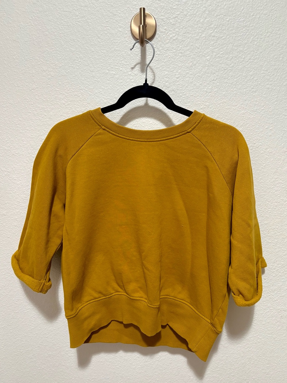 Jackson Rowe Mustard Yellow Rolled-Sleeve Pullover